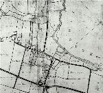 Russell estate map showing the village in 1779 [R1-75]